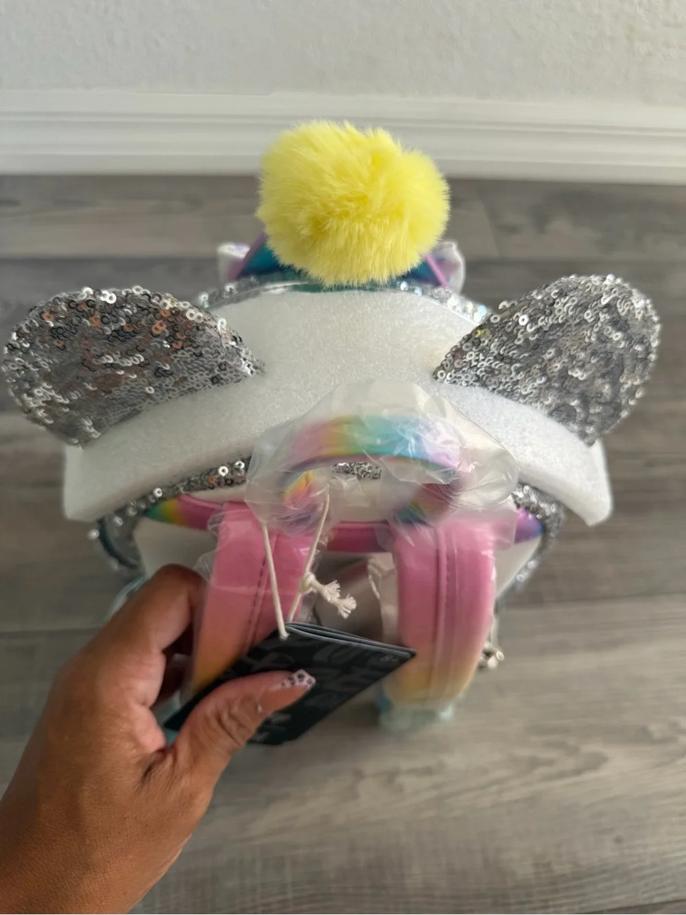 Loungefly 'It's My Birthday' Silver Sequin Mini Backpack NWT